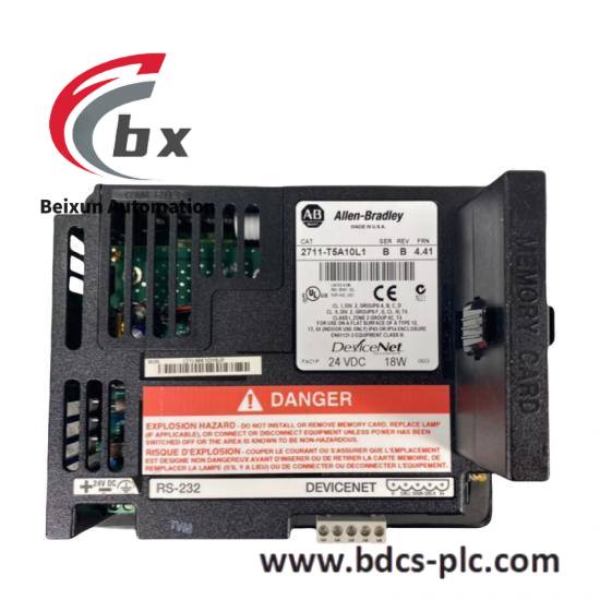 2711-t5a10l1_panelview_550_monochrome_terminal_5_5-inch_1.jpg Rockwell AB 2711-T5A10L1 Human Machine Interface Touchscreen Industrial Panel