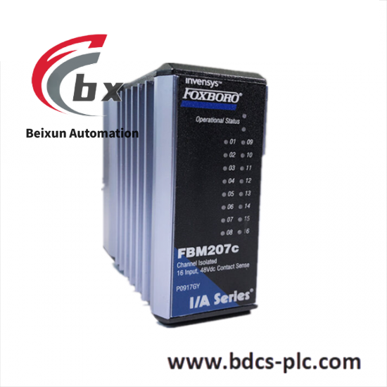 foxboro_fbm207c_p091gy_16_channel_48vdc_contact_input_interface_module.png Foxboro P0913EC Control Module, Industrial Automation Component