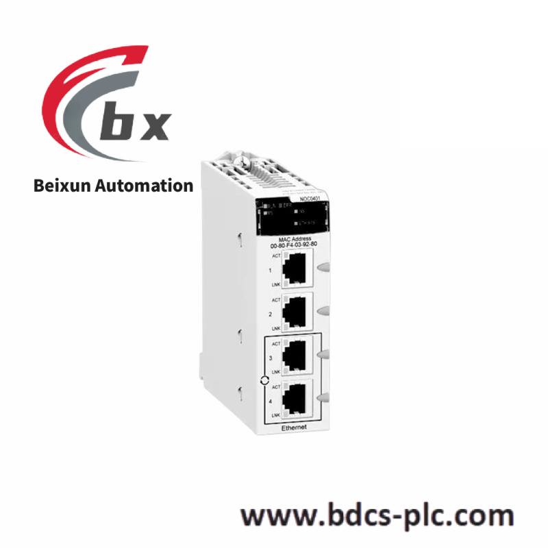 schneider_bmxnoc0401_ethernet_module.jpg Schneider Electric BMXNOC0401 PLC Ethernet TCP/IP Network Module, Optimized for Harsh Industrial Environments